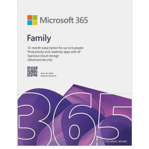 Microsoft 365 Family Suscripción de 12 meses (1 a 6 usuarios, descarga digital)