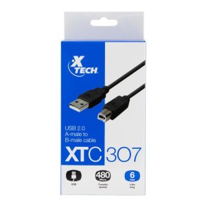 Cable USB 2.0 para Impresora, Disco Duro y Otros Dispositivos, XTC-307 Xtech