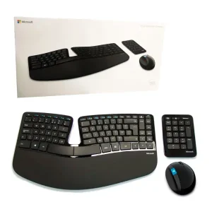 Microsoft Sculpt Ergonomic Desktop - Conjunto de Teclado, Ratón y Teclado Numérico - Inalámbrico
